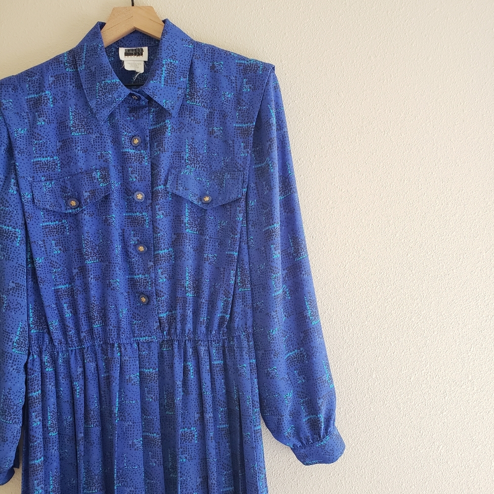 Vintage Leslie Fay Shirtdress - Picture 2 of 5